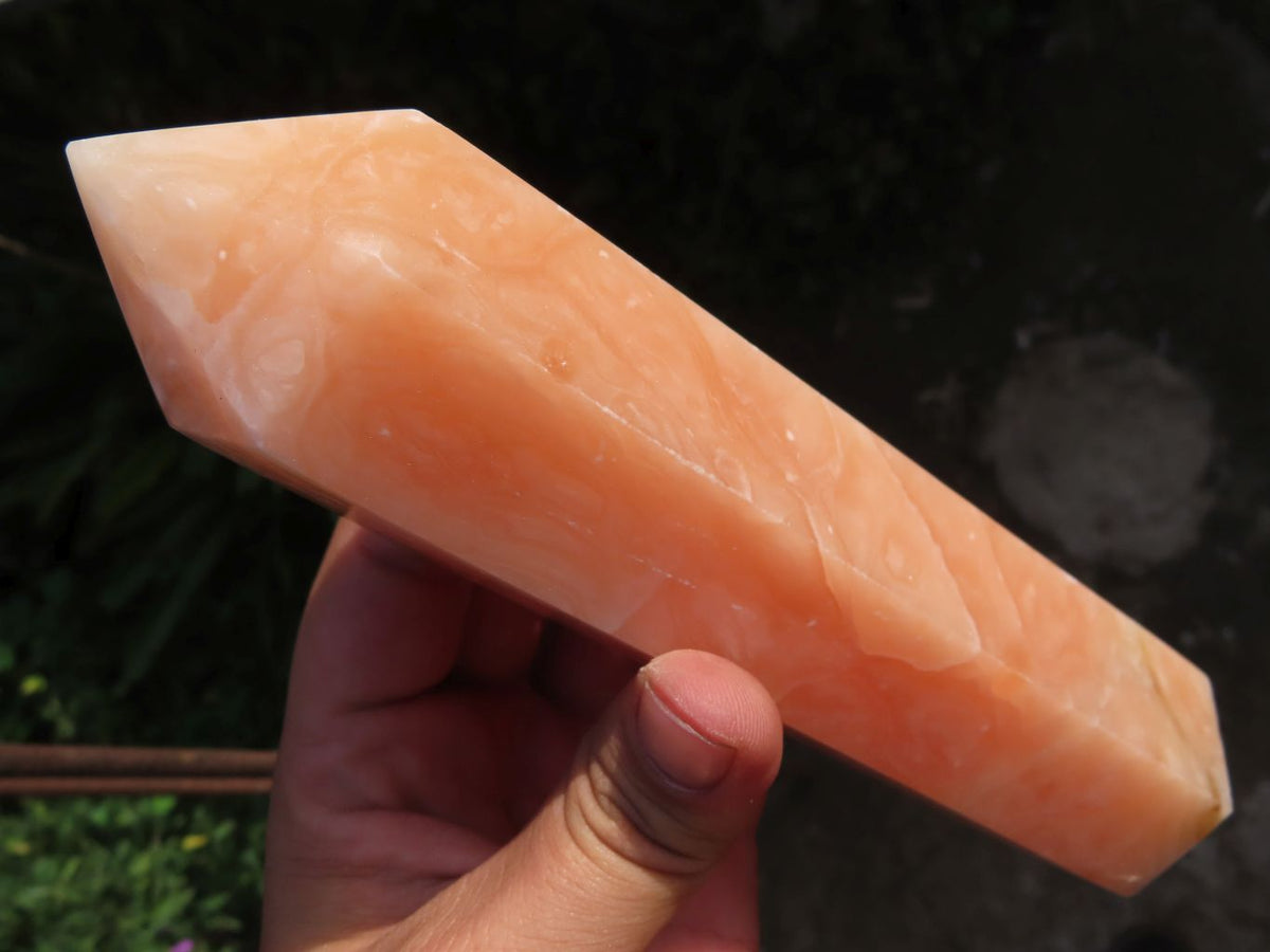 Polished Tall Orange Calcite Towers (Best Quality in Decades!) x 2 From Madagascar - TopRock