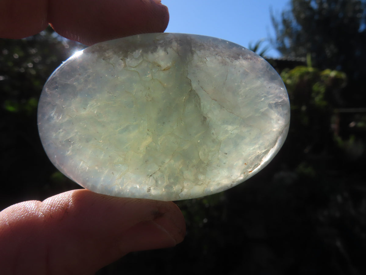Polished Emerald Fluorite Gallets (Palm Stones) - sold per kg - From Madagascar - TopRock