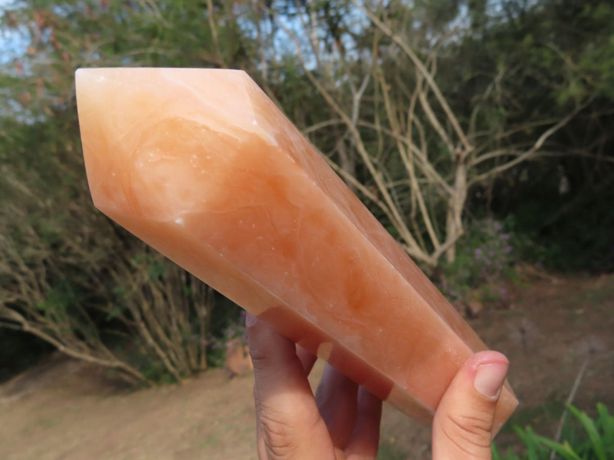 Polished Tall Orange Calcite Towers (Best Quality in Decades!) x 2 From Madagascar - TopRock
