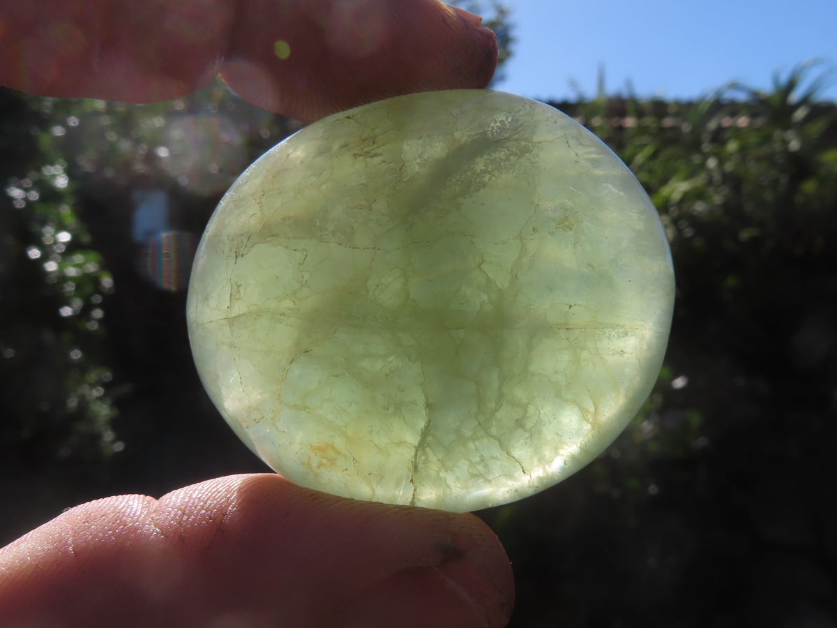 Polished Emerald Fluorite Gallets (Palm Stones) - sold per kg - From Madagascar - TopRock