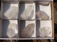 Polished Clear Quartz Crystal Points  x 6 From Madagascar - Toprock Gemstones and Minerals