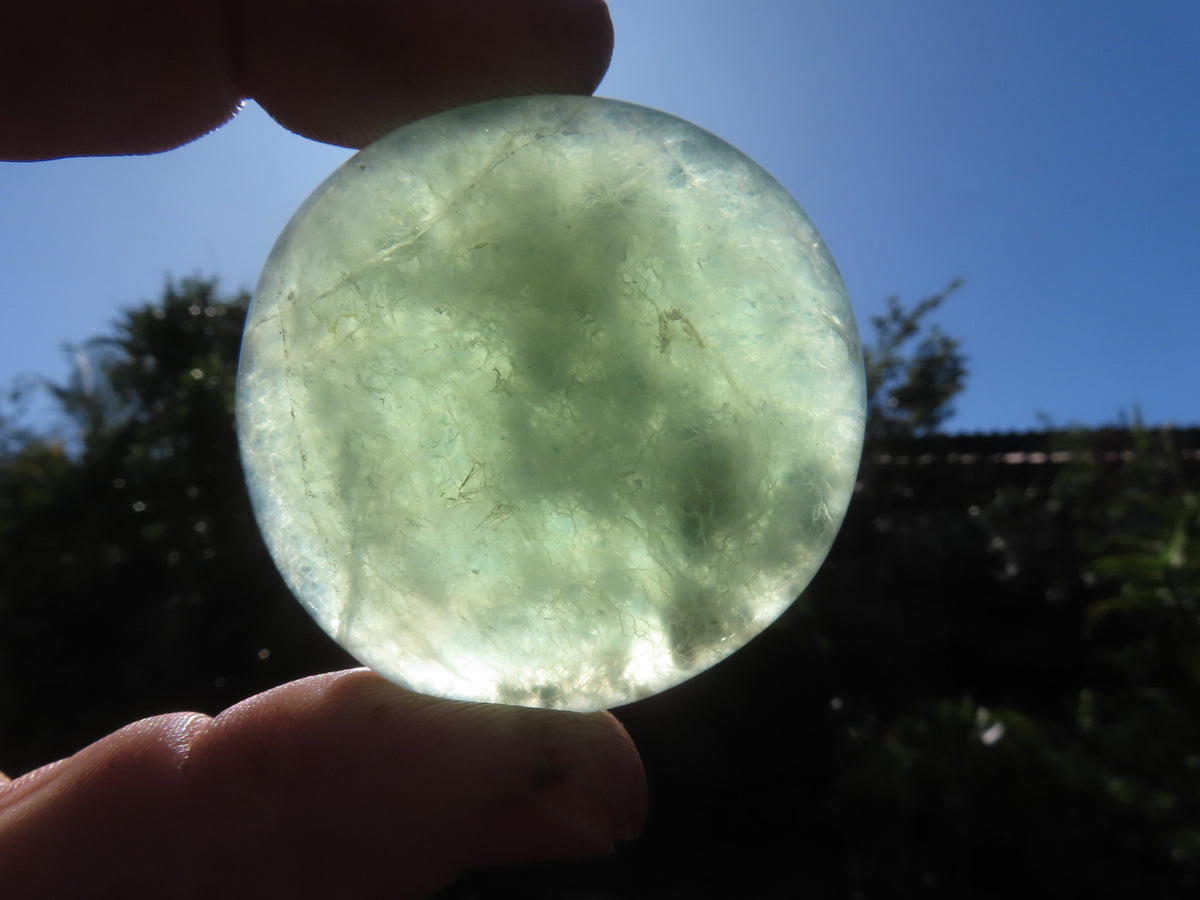 Polished Emerald Fluorite Gallets (Palm Stones) - sold per kg - From Madagascar - TopRock