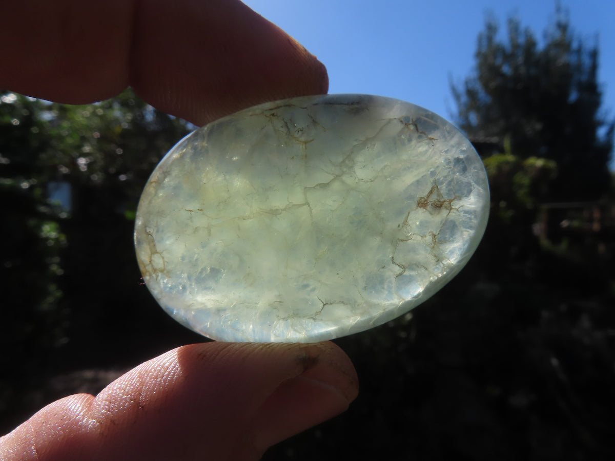 Polished Emerald Fluorite Gallets (Palm Stones) - sold per kg - From Madagascar - TopRock