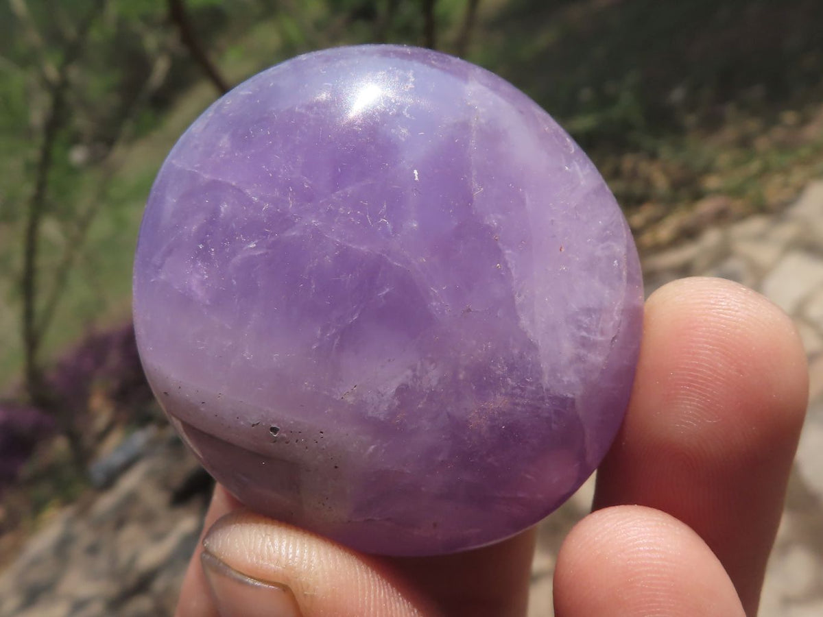 Polished Dream Amethyst Palm Stones x 20 From Madagascar - TopRock