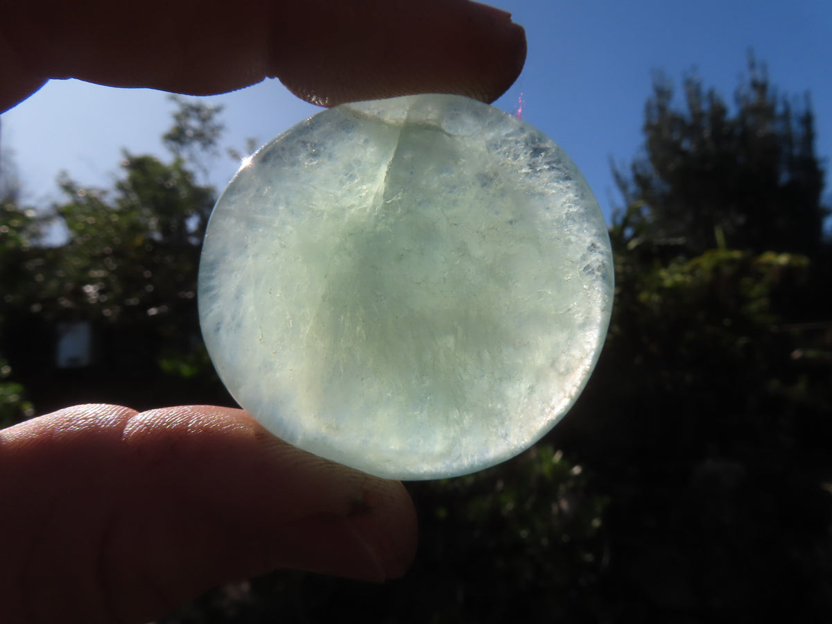 Polished Emerald Fluorite Gallets (Palm Stones) - sold per kg - From Madagascar - TopRock