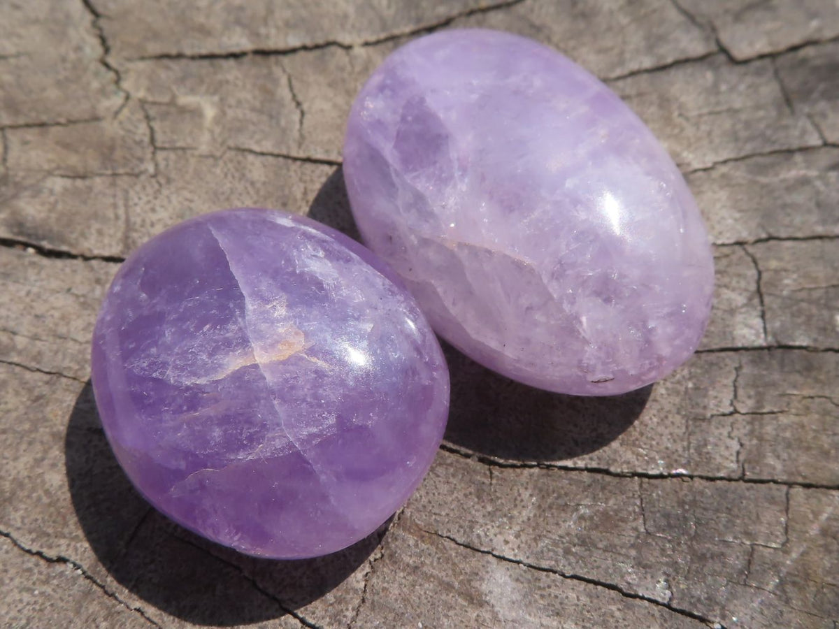 Polished Dream Amethyst Palm Stones x 20 From Madagascar - TopRock