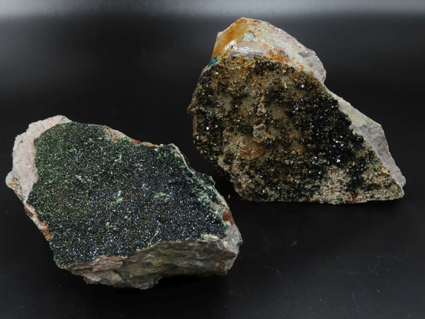 Natural Rare Libethenite Dark Green Orthorhombic Crystals On Dolomite x 2 From Kambove, Congo - TopRock
