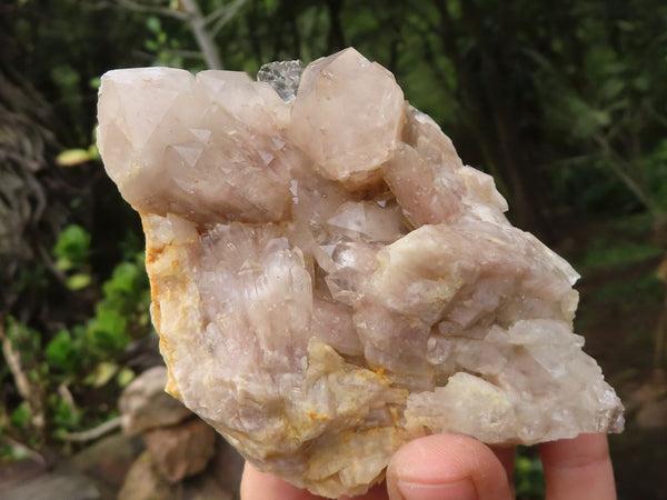 Natural White Phantom Smokey Quartz Clusters  x 4 From Luena, Congo - Toprock Gemstones and Minerals 
