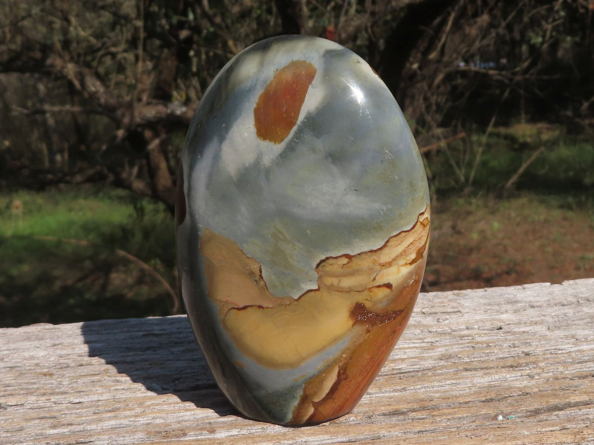Polished Polychrome Jasper Standing Free Forms x 2 From Mahajanga, Madagascar - TopRock