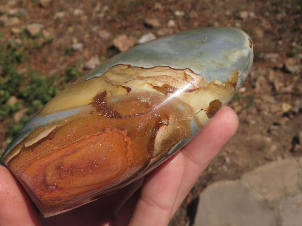 Polished Polychrome Jasper Standing Free Forms x 2 From Mahajanga, Madagascar - TopRock