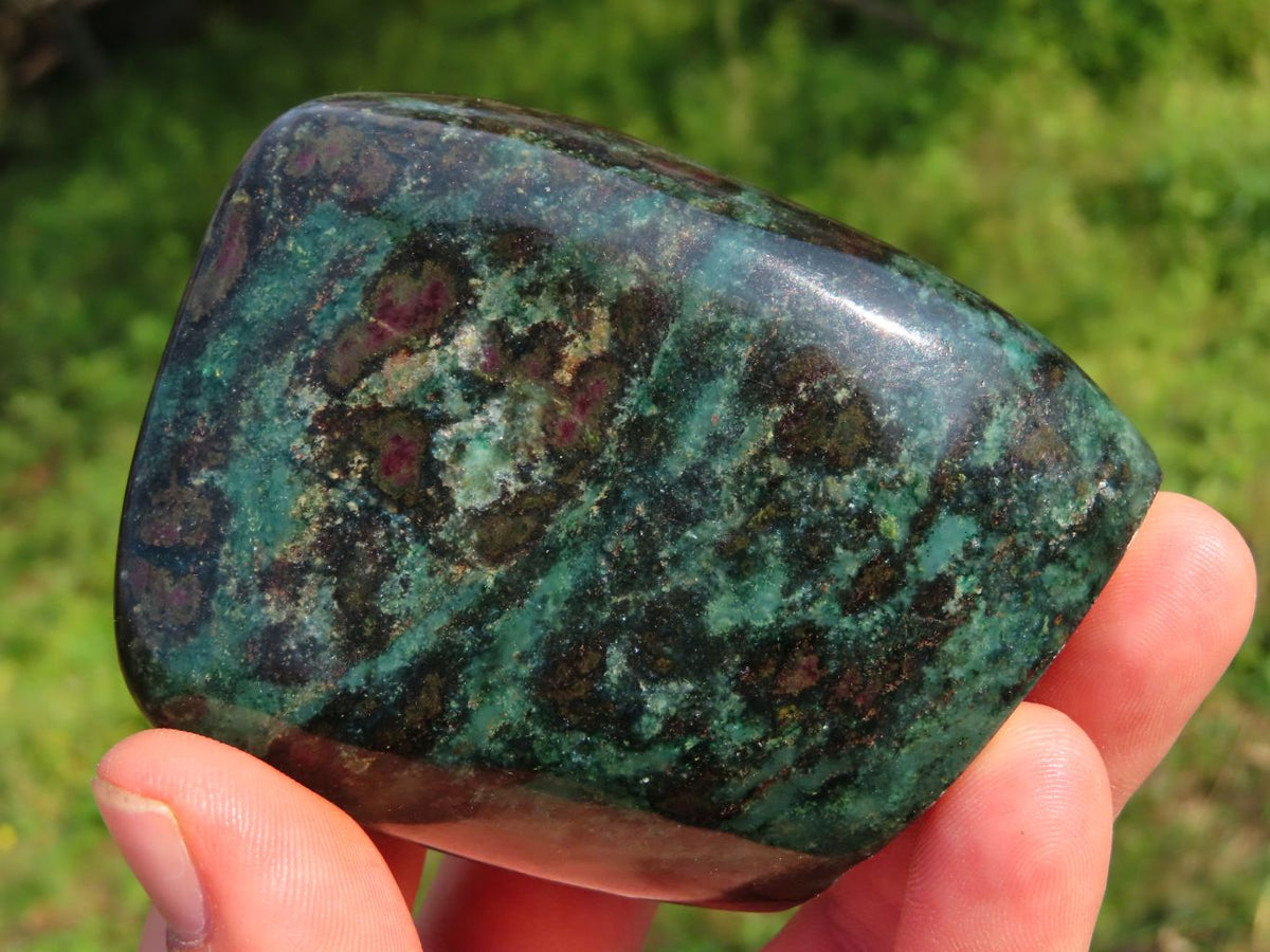 Polished Rose Quartz Standing Free Form, Malachite, Quartz Crystal Sphere, Cupro Zoisite Free Form, Lazulite Heart & Red Sashe River Agate x 6 From Southern Africa - TopRock