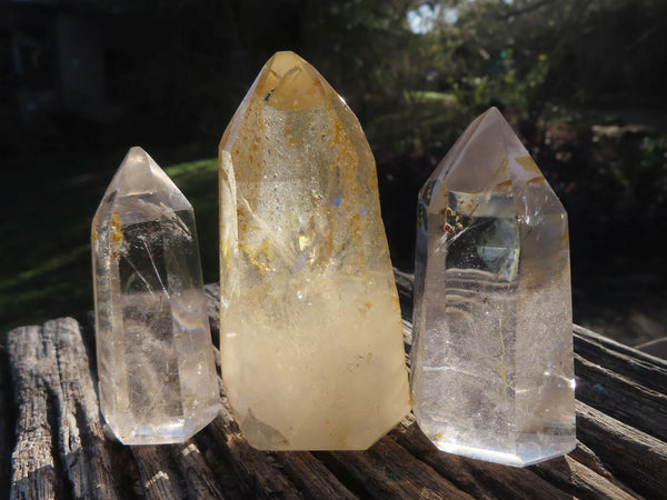 Polished Mixed Selection Of Window Quartz Crystals x 6 From Ankazobe, Madagascar - TopRock