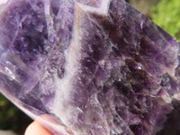 Polished Chevron Amethyst Points x 2 From Zambia - Toprock Gemstones and Minerals