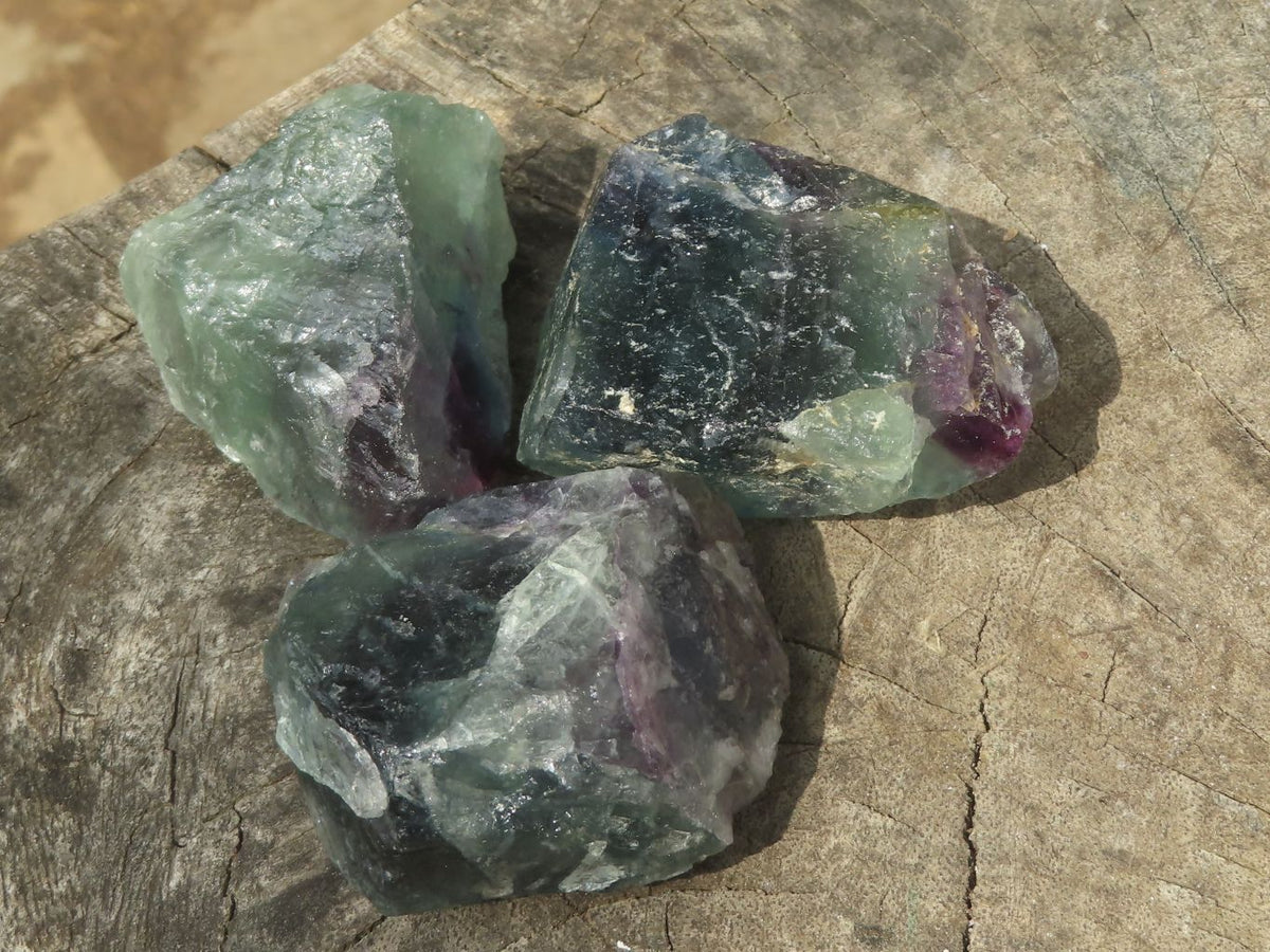 Natural Watermelon Fluorite Cobbed Specimens x 24 From Uis, Namibia - TopRock