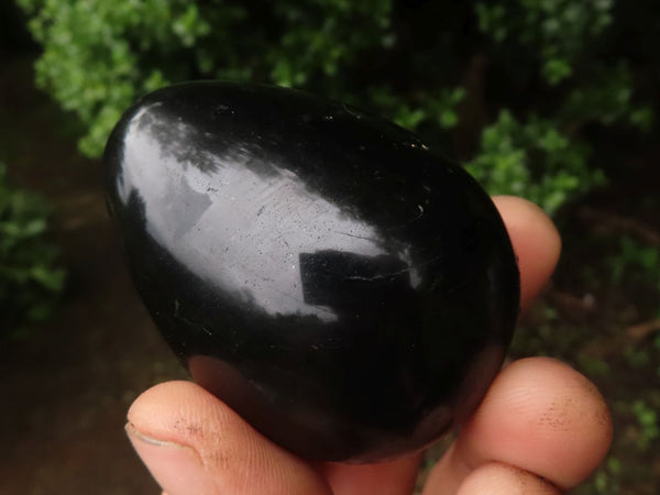 Polished Schorl Black Tourmaline Eggs  x 6 From Madagascar - TopRock