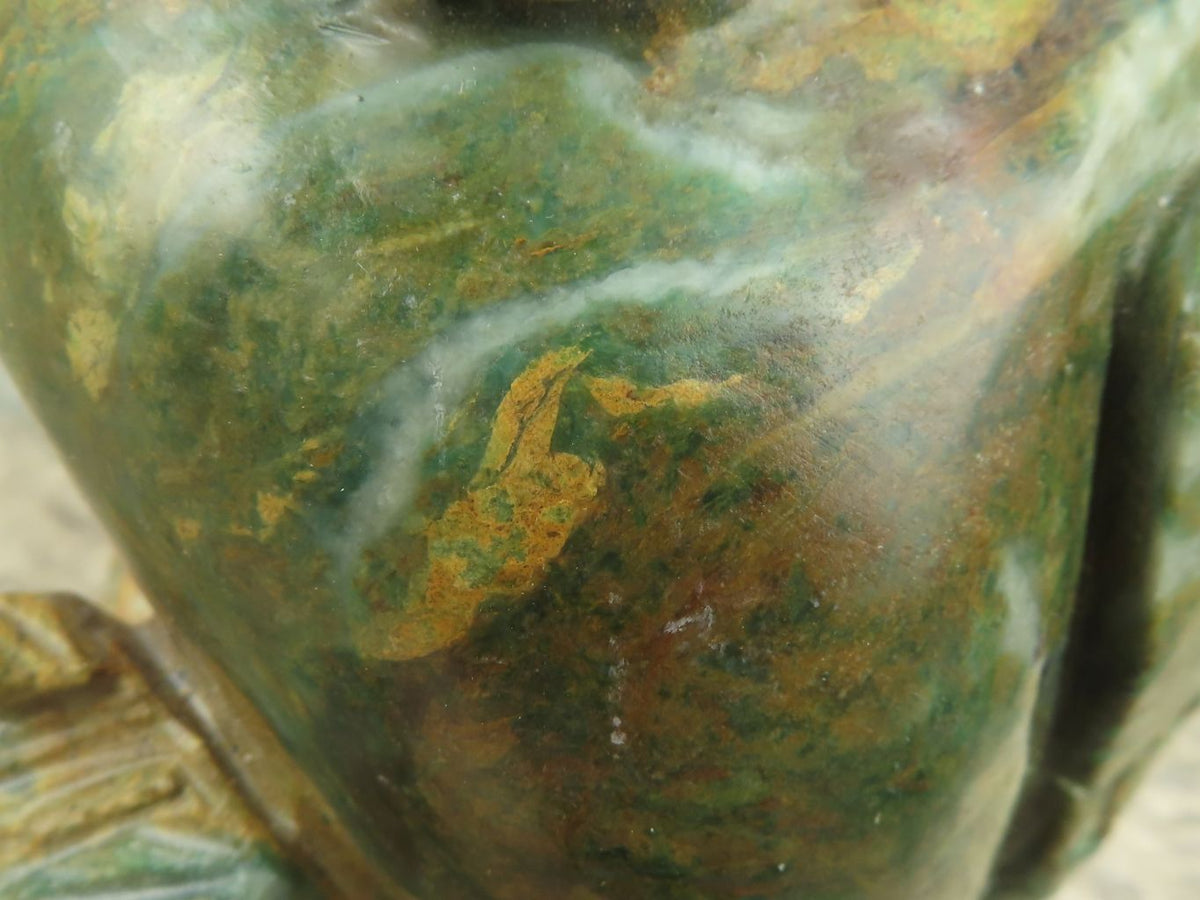 Polished Large Green Verdite Owl Carving x 1 From Zimbabwe - TopRock