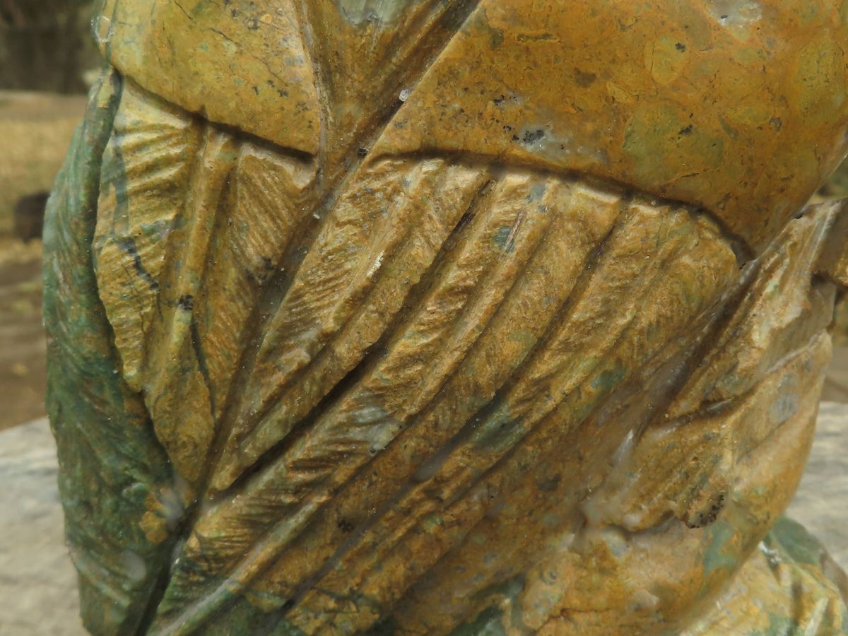 Polished Large Green Verdite Owl Carving x 1 From Zimbabwe - TopRock
