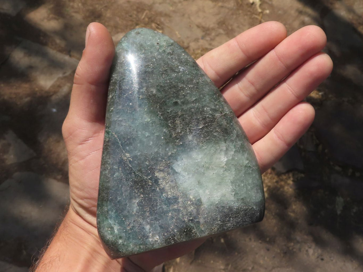 Polished Green Fuchsite Emerald Quartz Standing Free Forms With Mica Inclusions x 2 From Madagascar - TopRock