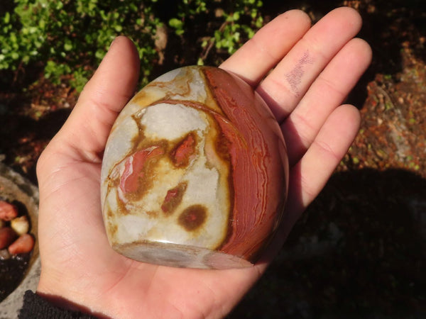 Polished Polychrome Jasper Standing Free Forms x 4 From