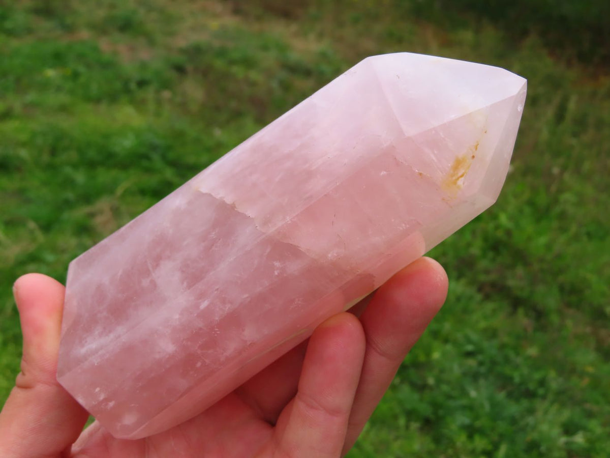 Polished Rose Quartz Crystal Points x 3 From Madagascar - TopRock