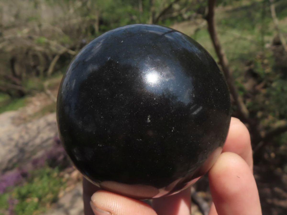 Polished Small Heat Stable Black Basalt Spheres x 5 From Madagascar - TopRock