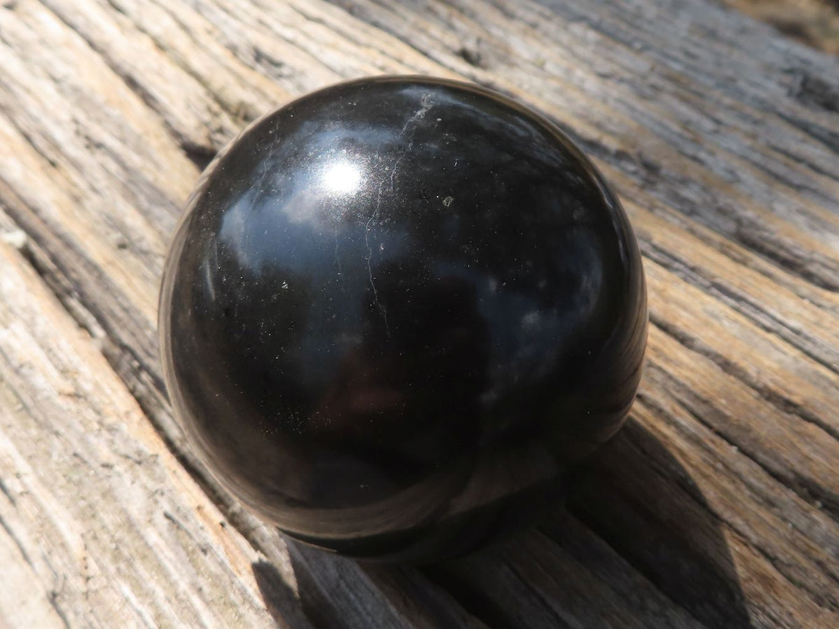 Polished Small Heat Stable Black Basalt Spheres x 5 From Madagascar - TopRock