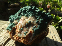Natural Rare Ball Malachite On Drusy Quartz & Dolomite Matrix  x 1 From Congo - Toprock Gemstones and Minerals