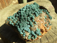 Natural Rare Ball Malachite On Drusy Quartz & Dolomite Matrix  x 1 From Congo - Toprock Gemstones and Minerals