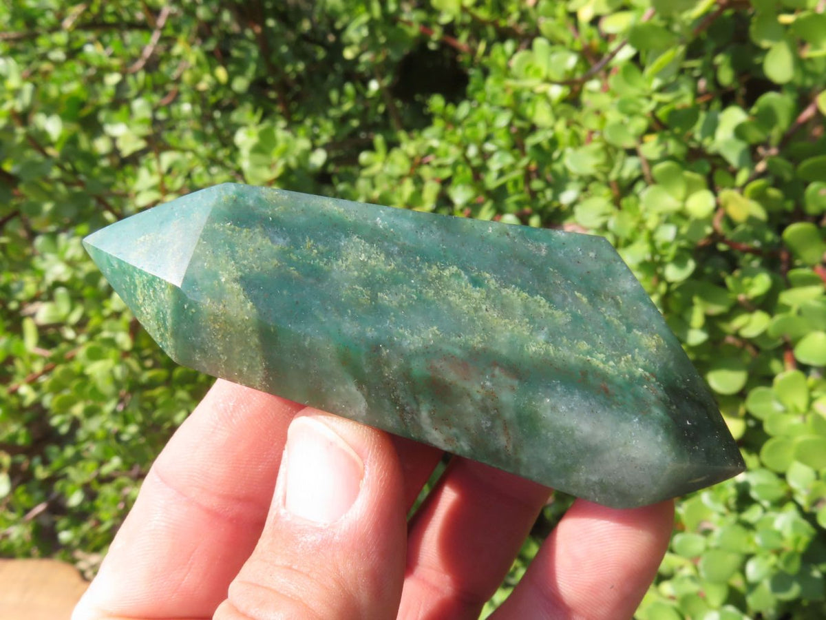 Polished Double Terminated Aventurine Crystals x 12 From Zimbabwe - TopRock