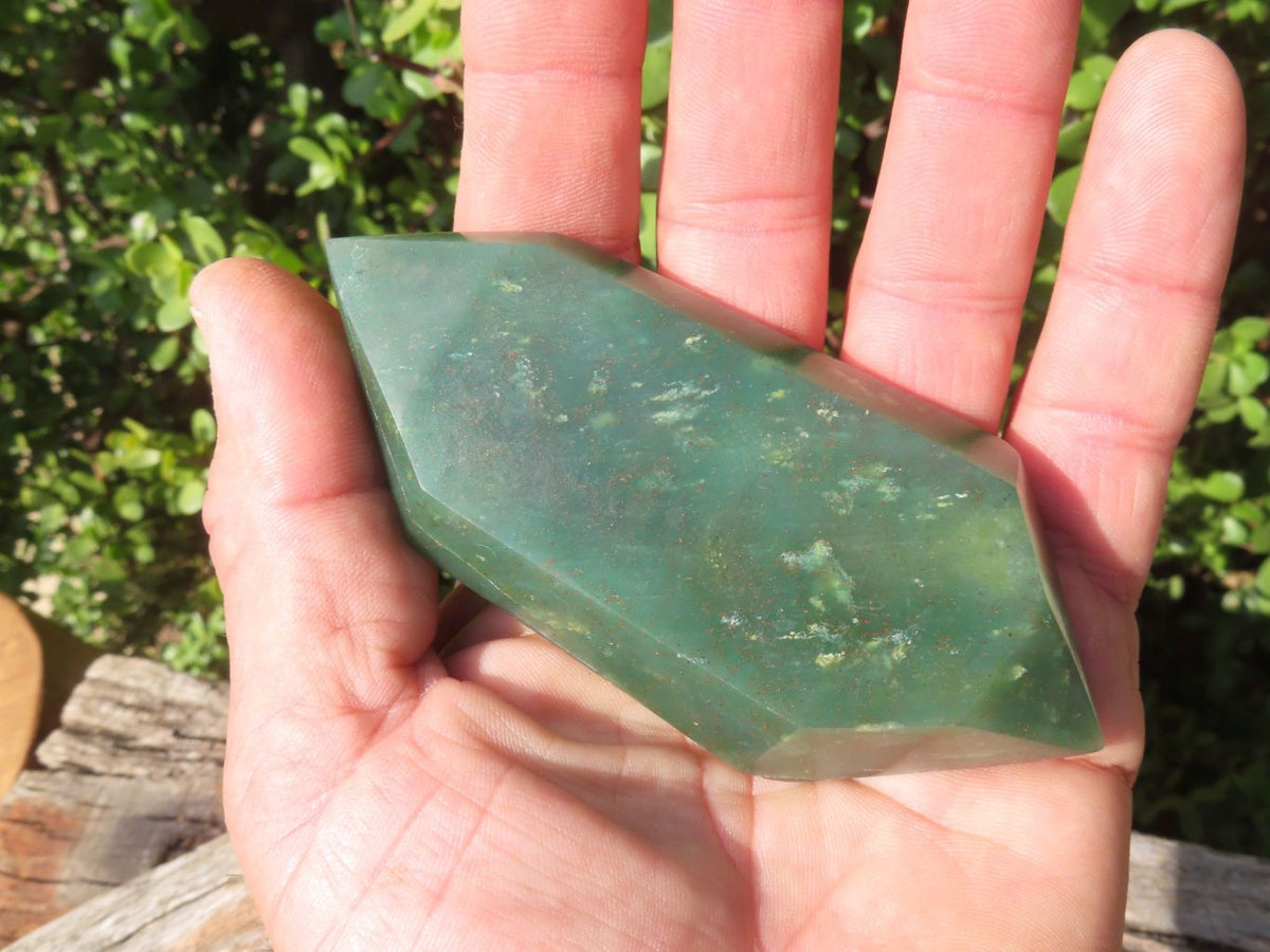 Polished Double Terminated Aventurine Crystals x 12 From Zimbabwe - TopRock