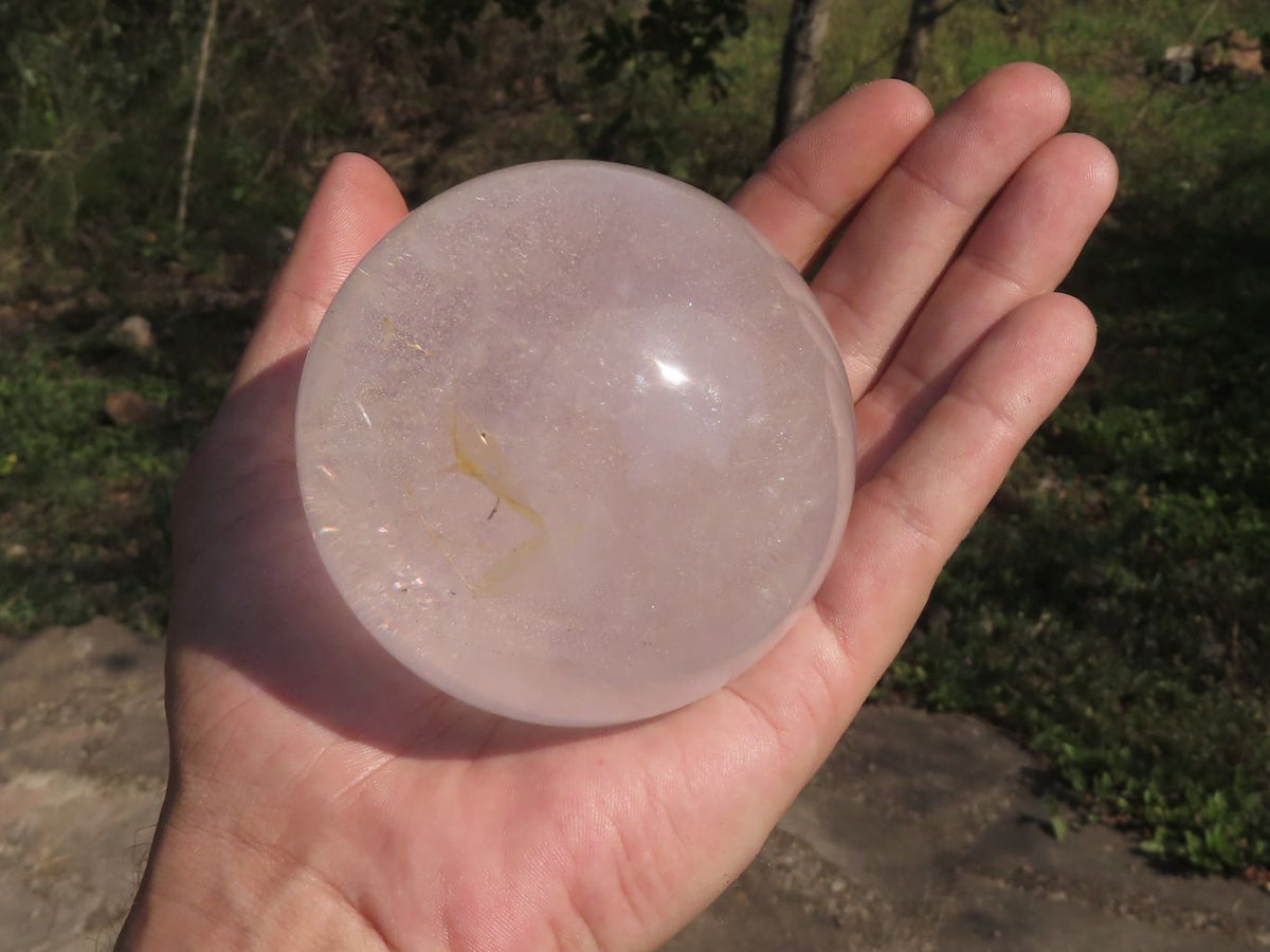 Polished Quartz Crystal Balls / Spheres With Reflective Rainbow Veils x 2 From Madagascar - TopRock
