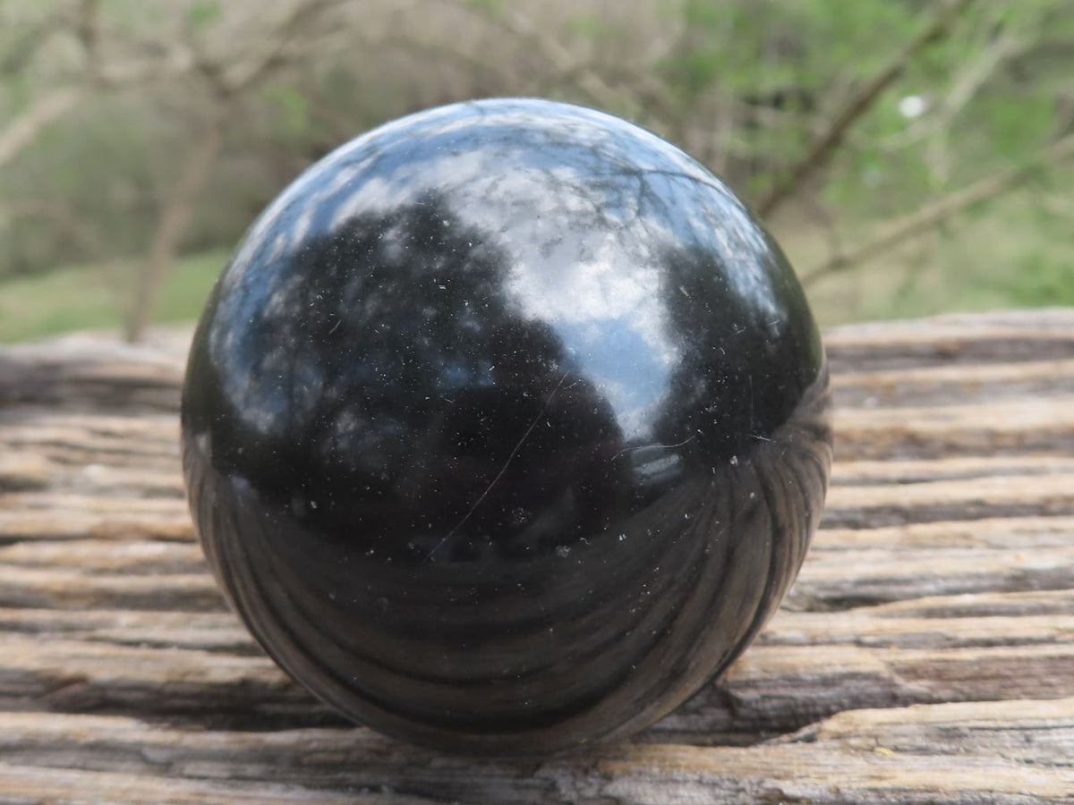 Polished Black Basalt Spheres (Heat Stable for therapy) x 12 From Madagascar - TopRock