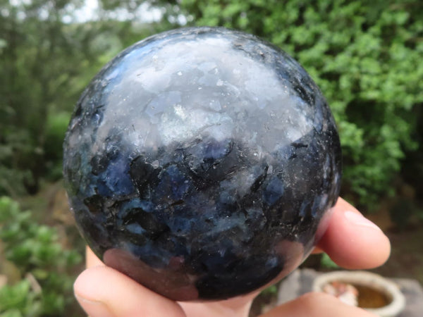 Polished Rare Iolite / Water Sapphire Spheres  x 2 From Madagascar - TopRock