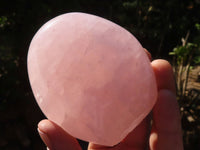 Polished Gemmy Pink Rose Quartz Standing Free Forms x 3 From Madagascar - Toprock Gemstones and Minerals