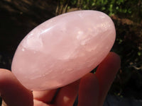 Polished Gemmy Pink Rose Quartz Standing Free Forms x 3 From Madagascar - Toprock Gemstones and Minerals