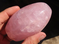 Polished Gemmy Pink Rose Quartz Standing Free Forms x 3 From Madagascar - Toprock Gemstones and Minerals