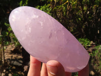 Polished Gemmy Pink Rose Quartz Standing Free Forms x 3 From Madagascar - Toprock Gemstones and Minerals