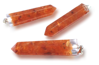 Polished Carnelian Piezoelectric Pendants - sold per piece - From Bulwer, South Africa - Toprock Gemstones and Minerals