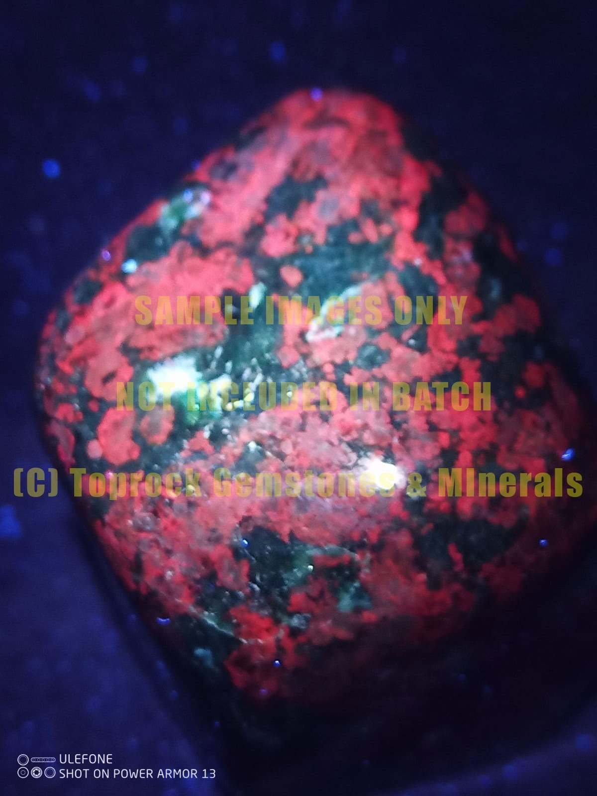 Polished Fluorescent Ruby Corundum In Chrome Verdite Standing Free Forms x 3 From Zimbabwe - TopRock