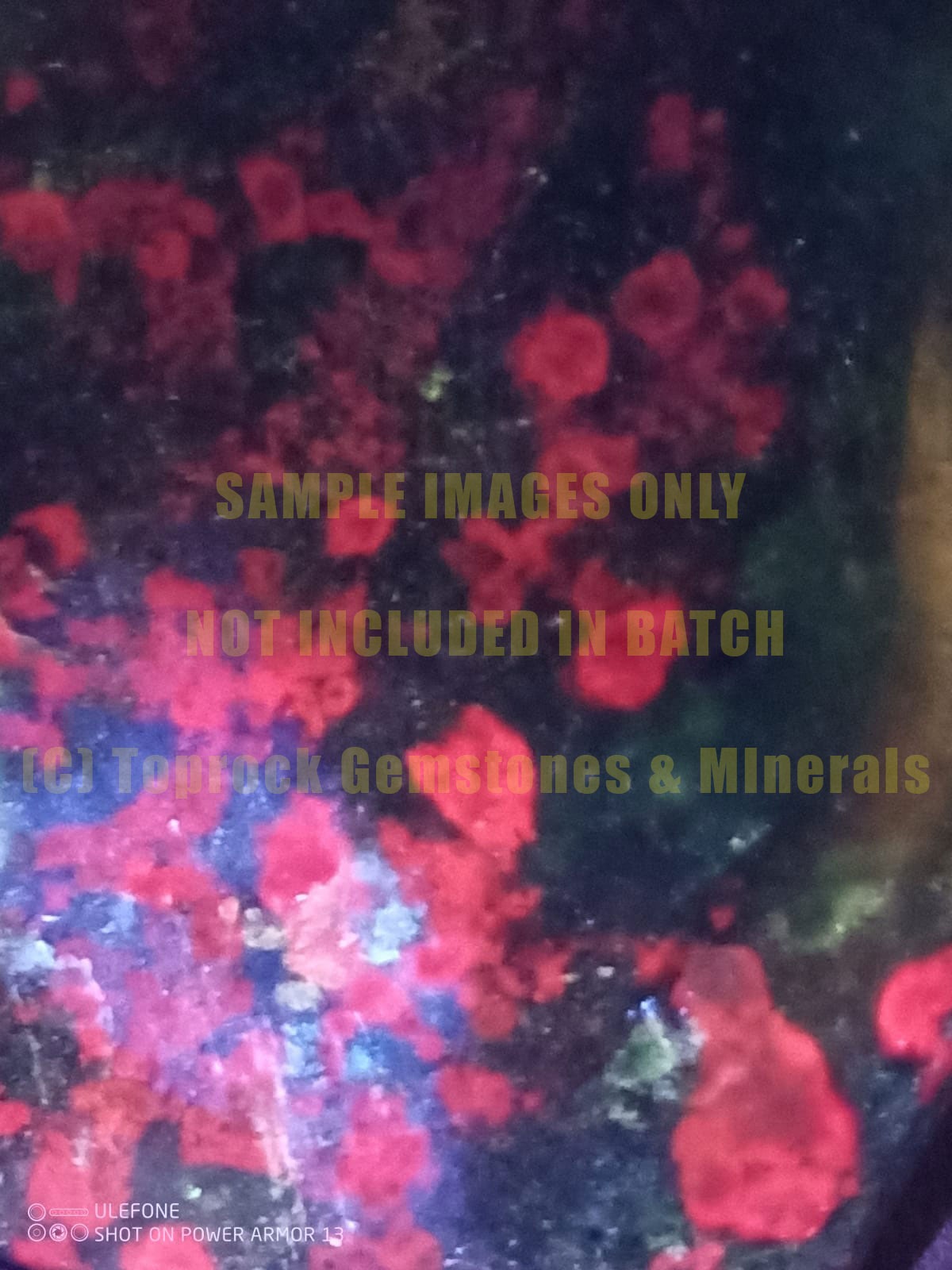 Polished Fluorescent Ruby Corundum In Chrome Verdite Standing Free Forms x 3 From Zimbabwe - TopRock