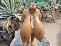 Natural Quartz Crystal Copper Wire Wrapped Pendants with Thong - Sold Per Piece - From South Africa - Toprock Gemstones and Minerals