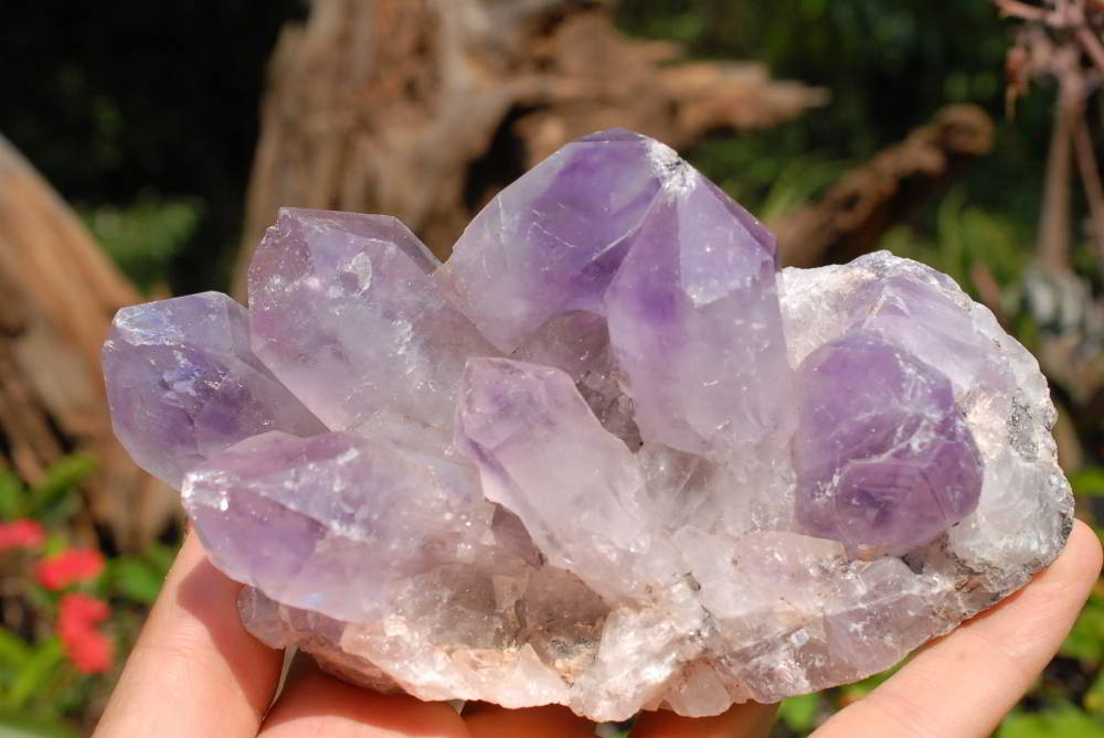 Natural Medium Sized Amethyst Clusters x 2 From Mumbwe, Zambia - TopRock