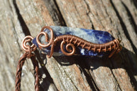 Polished Mixed Jewellery Free Forms With Copper Art Wire Pendants x 6 From Southern Africa - TopRock