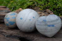 Polished Blue Spotted Spinel Hearts & Spheres x 4 From Madagascar - TopRock