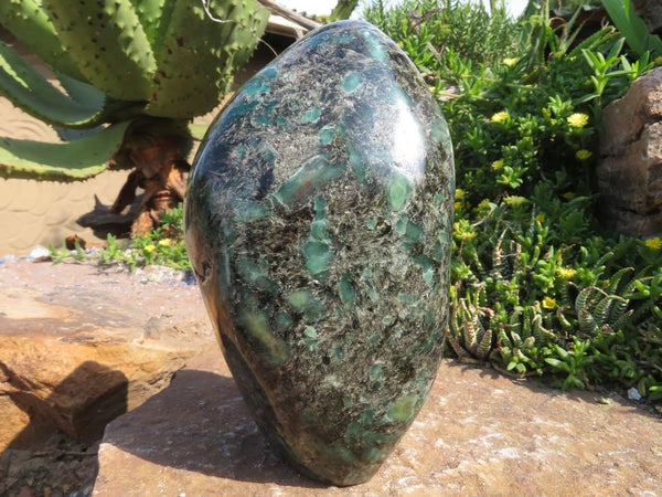Polished Emeralds In Matrix Standing Free Form x 1 From Sandawana, Zimbabwe - TopRock