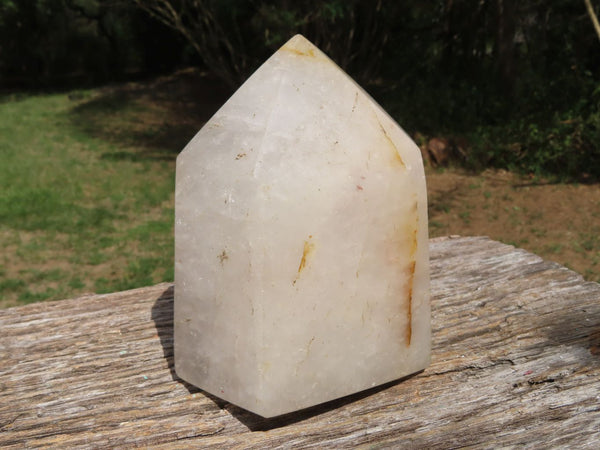Polished Large Quartz Crystal With Hematoid Streaks x 1 From Angola - TopRock