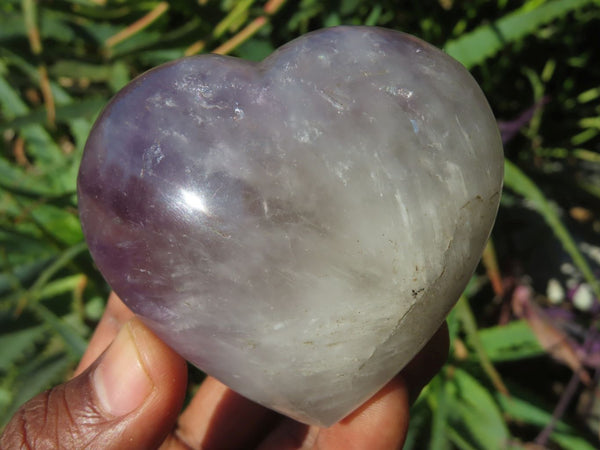 Polished Chevron Amethyst Hearts x 6 From Madagascar - TopRock