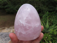 Polished Beautiful Rose Quartz Gemmy Standing Free Forms x 3 From Ambatondrazaka, Madagascar - TopRock