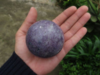 Polished Lepidolite Spheres One With Rubellite Pink Tourmaline x 4 From Madagascar - TopRock