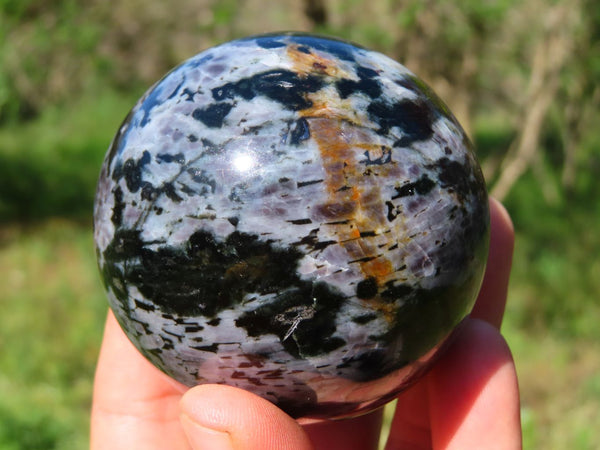 Polished Merlinite Gabbro Spheres x 4 From Madagascar - TopRock